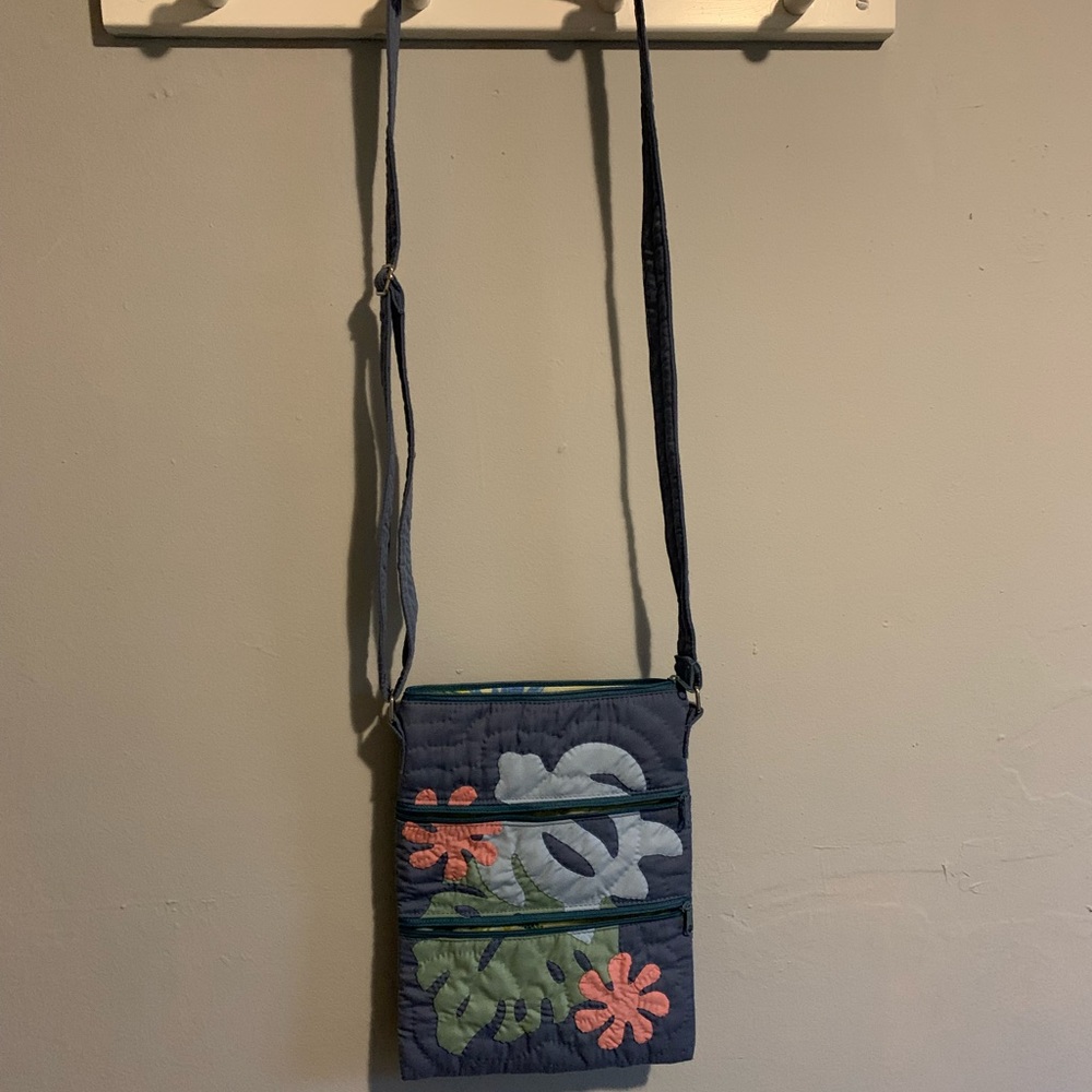 Charming Sea Turtle fabric crossbody bag